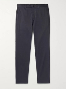 Theory Zaine Slim-fit Tech-twill Chinos In Navy
