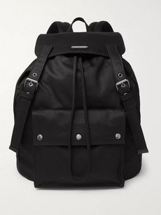 Saint Laurent Noe Canvas Backpack In Black