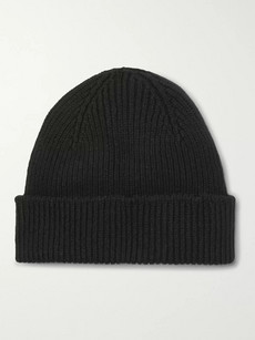 Paul Smith Ribbed Cashmere And Wool-blend Beanie - Black - One Siz