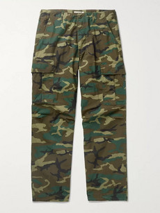 Orslow Camouflage-print Cotton-ripstop Cargo Trousers - Green