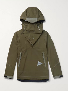 And Wander Zip-through Hooded Fleece Jacket In Green