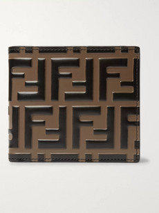 Fendi Logo-embossed Leather Billfold Wallet In Brown