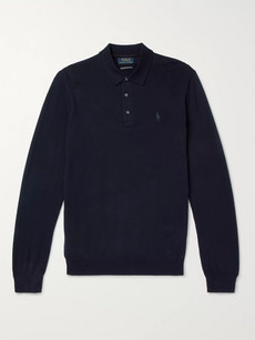 Polo Ralph Lauren Merino Wool Polo Shirt In Blue | ModeSens