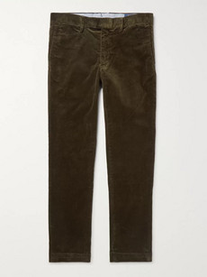 Polo Ralph Lauren Slim-fit Stretch-cotton Corduroy Trousers - Army Green