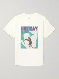 Holiday Boileau Printed Cotton-jersey T-shirt In White
