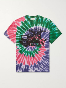 ARIES PRINTED TIE-DYED COTTON-JERSEY T-SHIRT
