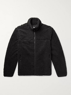 Stussy Sherpa Mock Neck Zip Jacket In Black | ModeSens