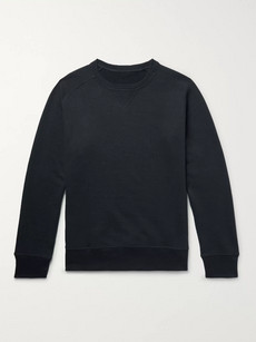 Secondskin Loopback Upima Cotton-jersey Weatshirt - Midnight Blue