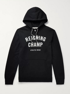 REIGNING CHAMP LOGO-PRINT LOOPBACK COTTON-JERSEY HOODIE