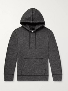 REIGNING CHAMP ZIP-DETAILED PERFORATED LOOPBACK COTTON-BLEND JERSEY HOODIE