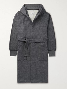 Reigning Champ Fleece-back Cotton-jersey Hooded Robe In Gray