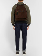 TOM FORD Buckley Leather-Panelled Suede Backpack