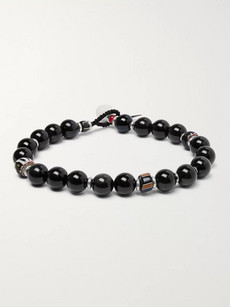 Mikia Rainbow Obsidian Bracelet In Black