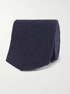 Richard James 7cm Knitted Cashmere Tie - Midnight Blue - One Siz