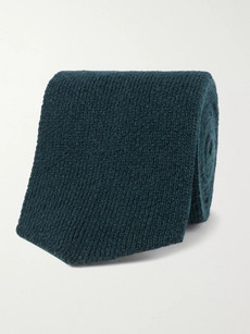Richard James 7cm Knitted Cashmere Tie - Green - One Siz