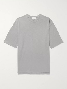 Enlist Slub Cotton-jersey T-shirt In Gray