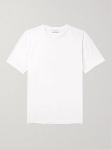 Enlist Mercerised Cotton-jersey T-shirt In White