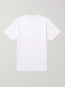 Handvaerk Pima Cotton-jersey T-shirt In White