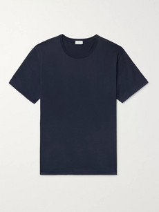 Handvaerk Pima Cotton-jersey T-shirt In Blue