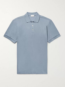 Handvaerk Pima Cotton-piqué Polo Shirt In Blue