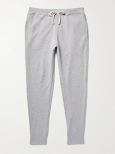 Handvaerk Flex Tapered Loopback Pima Cotton-blend Jersey Sweatpants In Gray
