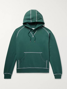 Pop Trading Company Logo-print Fleece-back Cotton-jersey Hoodie In Dark Green