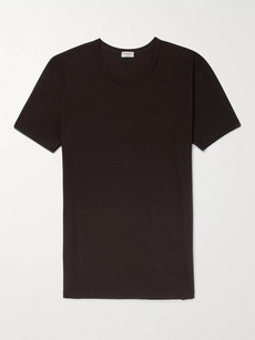 Zimmerli Stretch-micro Modal T-shirt In Dark Brown