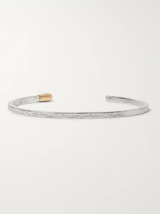 Mcohen Sterling Silver And Gold-tone Cuff - Silver