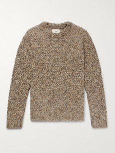 FOLK MÉLANGE KNITTED SWEATER - BROWN