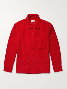 Bellerose Jeffer Camp-collar Cotton-corduroy Overshirt - Red