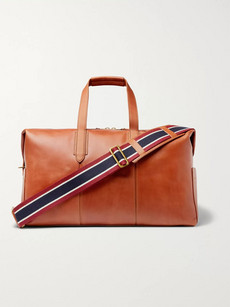 Jcrew Leather Holdall In Tan
