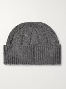 Anderson & Sheppard Cable-knit Wool Beanie - Gray - One Siz