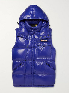 Moncler Genius 7 Moncler Fragment Ancheta Quilted Shell Hooded Down Gilet In Blue