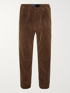 Pilgrim Surf + Supply Cropped Wide-leg Cotton-corduroy Trousers In Brown
