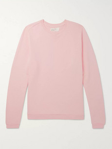 Universal Works Loopback Cotton-jersey Sweatshirt In Pink