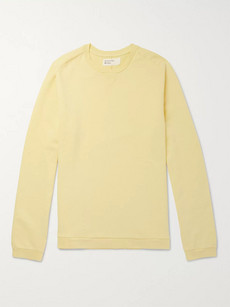 Universal Works Loopback Cotton-jersey Sweatshirt In Yellow