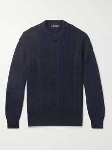 LORO PIANA CABLE-KNIT BABY CASHMERE SWEATER