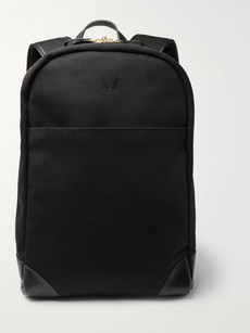 Bennett Winch Leather-trimmed Cotton-canvas Backpack - Black - One Siz