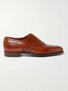 George Cleverley Reuben Leather Brogues In Brown