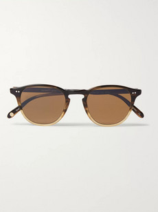 Garrett Leight California Optical Hampton 46 Round-frame Acetate Sunglasses In Brown