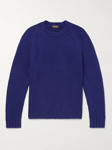 Berluti Ribbed Cashmere Sweater In Purple