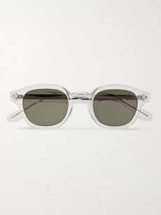 Cutler And Gross Round-frame Acetate Sunglasses In Clear