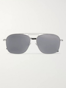 Cutler And Gross Aviator-style Silver-tone Sunglasses