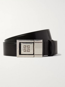 Givenchy 3cm Black Textured-leather Belt - Black | ModeSens