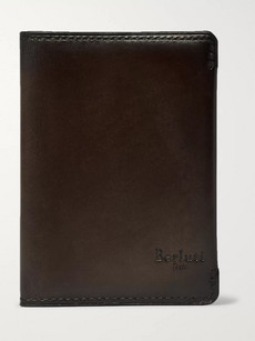 Berluti Ideal Leather Bifold Cardholder In Brown