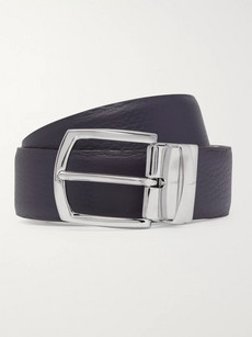 Anderson's 3cm Navy And Brown Reversible Leather Belt