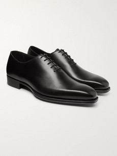 Kingsman George Cleverley Merlin Whole-cut Leather Oxford Shoes In Black