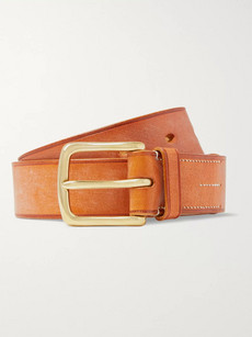 James Purdey & Sons 4cm Tan Burnished-leather Belt