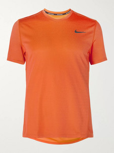 nike miler orange t shirt