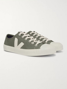 VEJA WATA RUBBER-TRIMMED SUEDE SNEAKERS